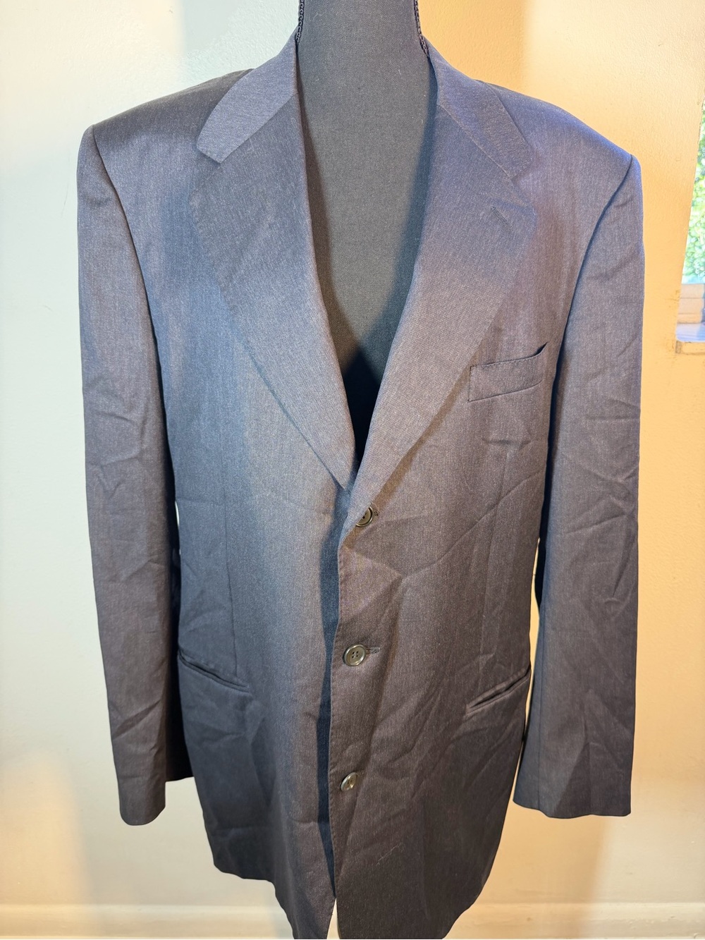 Canali Navy Single-Breasted Wool Blazer